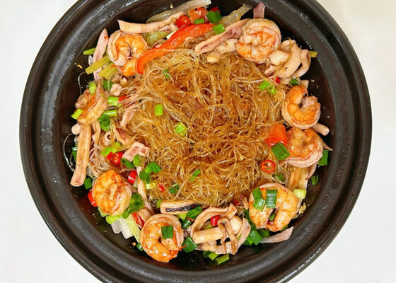 Отель "Халал" Зелёные бобы вермичелли.